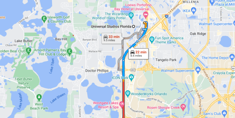 How Far is Universal Studios From Disney World? The Lowdown.